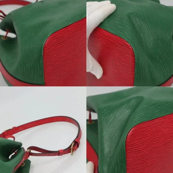 LOUIS VUITTON Epi Petit Noe Shoulder Bag Bicolor Green Red M44147 LV Auth - Picture 14 of 15